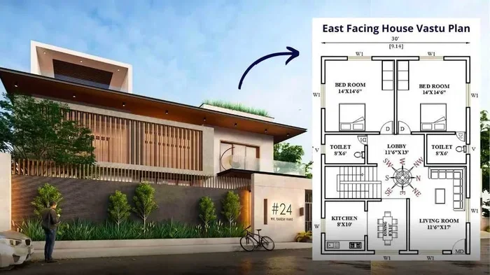 30 40 House Plans With Car Parking East Facing Home