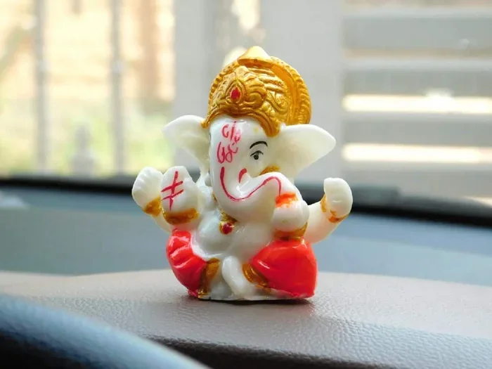 Lord Ganesha Idol for Car Dashboard Good Luck Charm